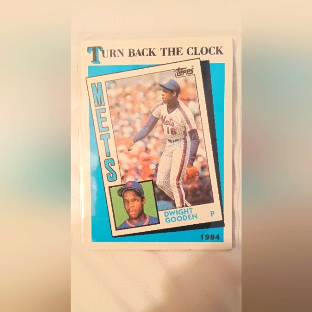 Topps #661 Dwight Gooden METS 1984 TURN BACK THE CLOCK ERROR card